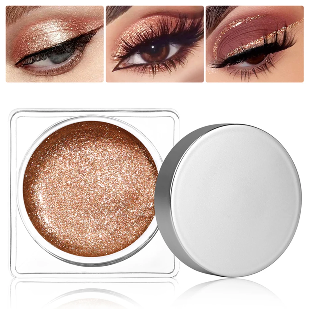5.5g Private Label Eyeshadow Cream Custom Logo Single Color High Shimmer Diamond Creamy Eye Shadow Eyeliner Waterproof Makeup