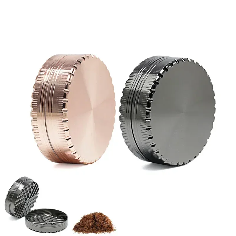 63mm Tobacco Spice Grinder Toothless Zinc Alloy Herb Grinder Spice Crusher Mill 3 Part Rolling Accessories