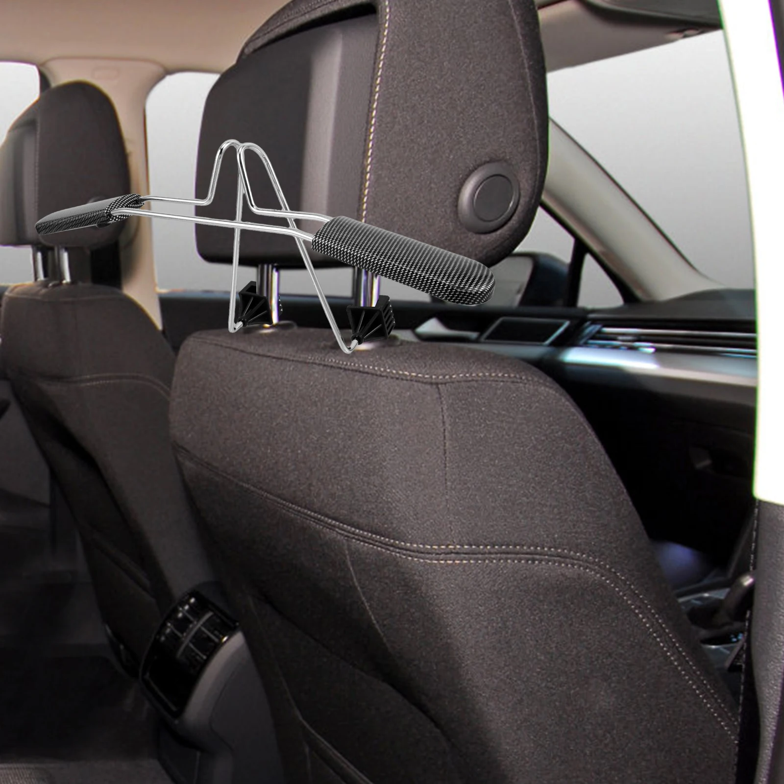 

Car Clothes Hanger Metal Clothing Rack For Seat Headrest Space-Saving Multifunctional Suit Organizer Automotive