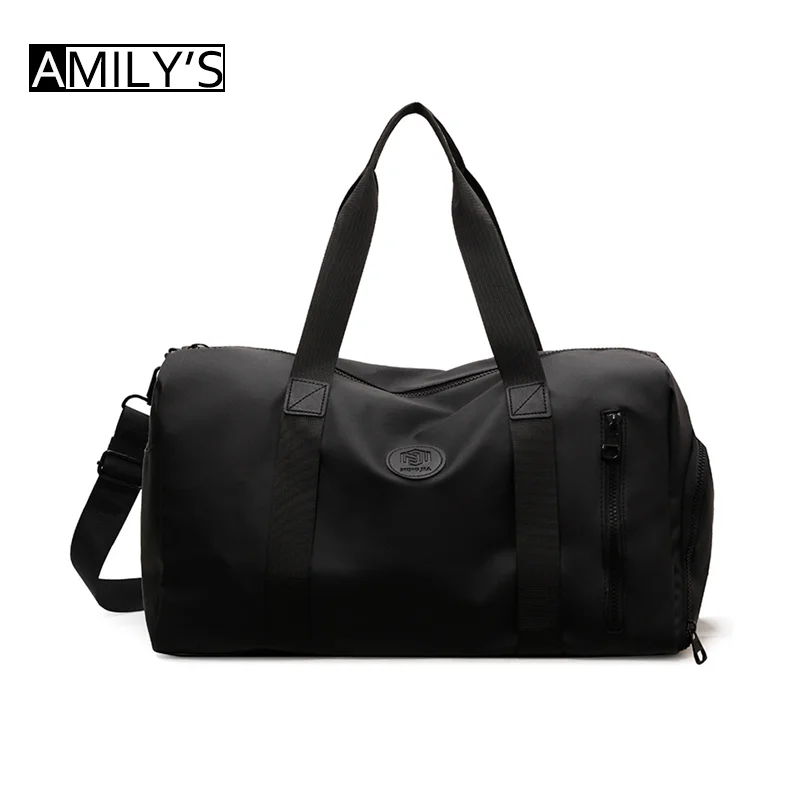 High Capacity Solid Color Travel Bags Hot Sale  Simplicity Multiple Pockets Waterproof  Sports Yoga Luggage Bags