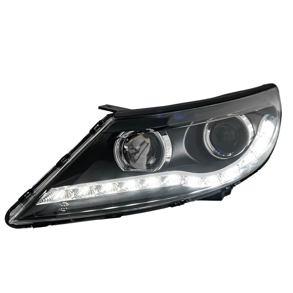 Akd lâmpada de cabeça para kia sportage led farol 2011-2014 faróis sportage drl sinal de volta alto feixe anjo olho projetor