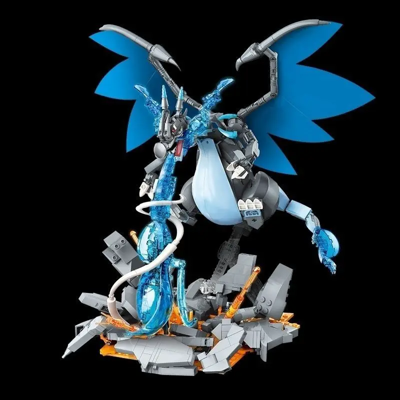 ポケモンビルディングブロックアニメカメックスフシギバナーチャリザード組み立ておもちゃモデル装飾子供のクリスマスギフト
