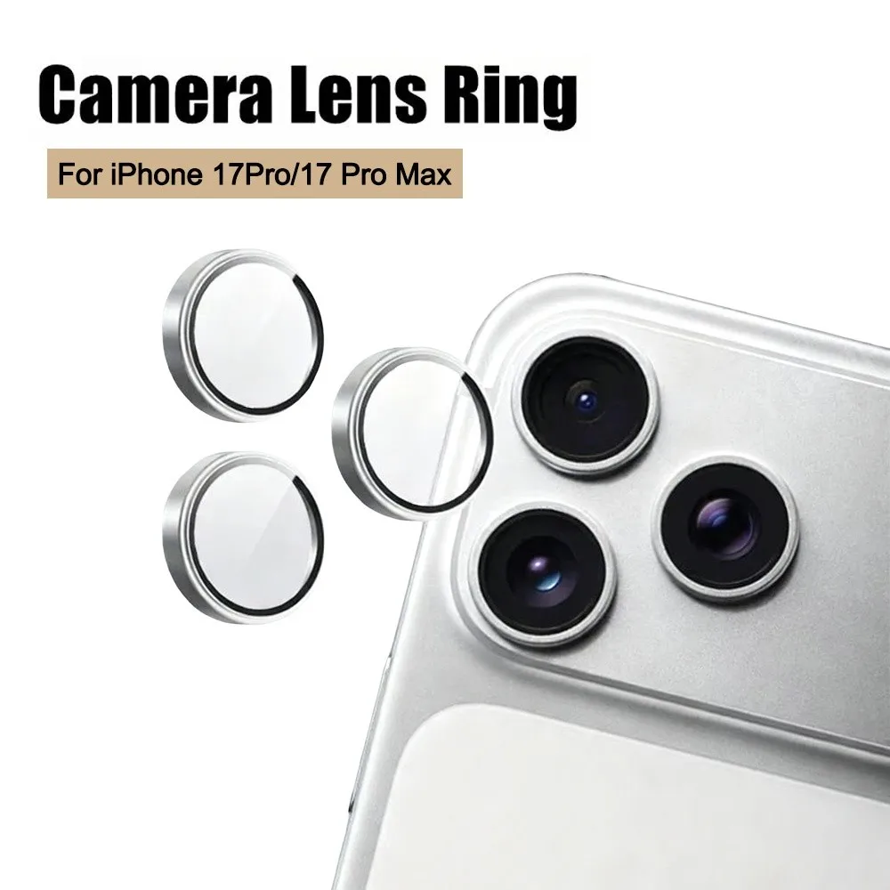 

Metal Tempered Glass Lens Protector 3D Snap-On Lens Glass Cover Anti-Scratch Full Cover for iPhone 17Pro/17 Pro Max