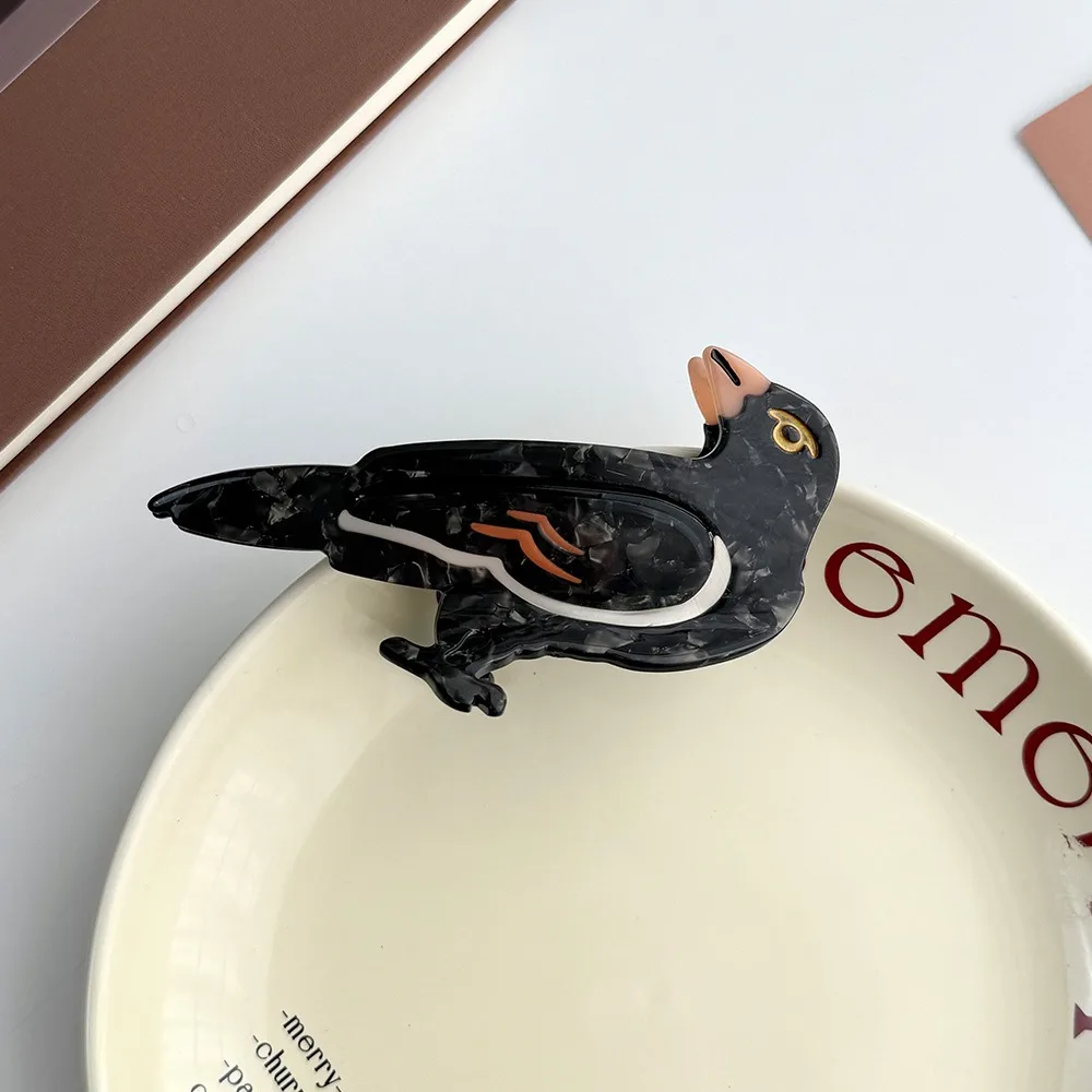 

Sweet Cute Acetic Acid Hair Claw Crow Grasp Bird Hair Clip Woodpecker Headwear Cartoon Animal Shark Clip Travel