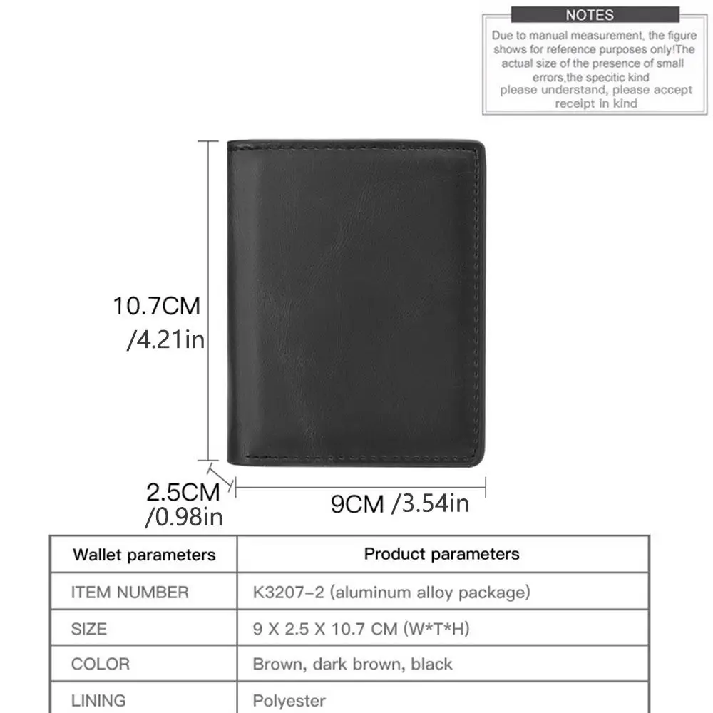 Portátil rfid anti-roubo carteira curta masculina de couro do plutônio à prova dwaterproof água saco de cartão do plutônio multi-slot grande capacidade saco de embreagem de negócios masculino