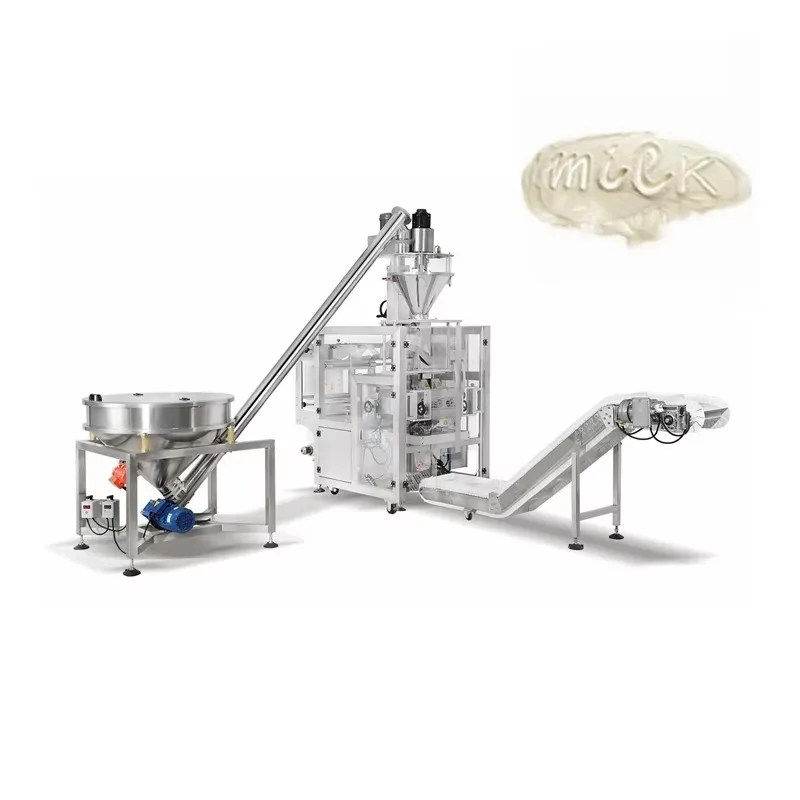 Top Y Pillow Bag Packing Machine for Flour Milk Powder Ground Coffee Whipped Cream Creamer Powder PLC Components Filling