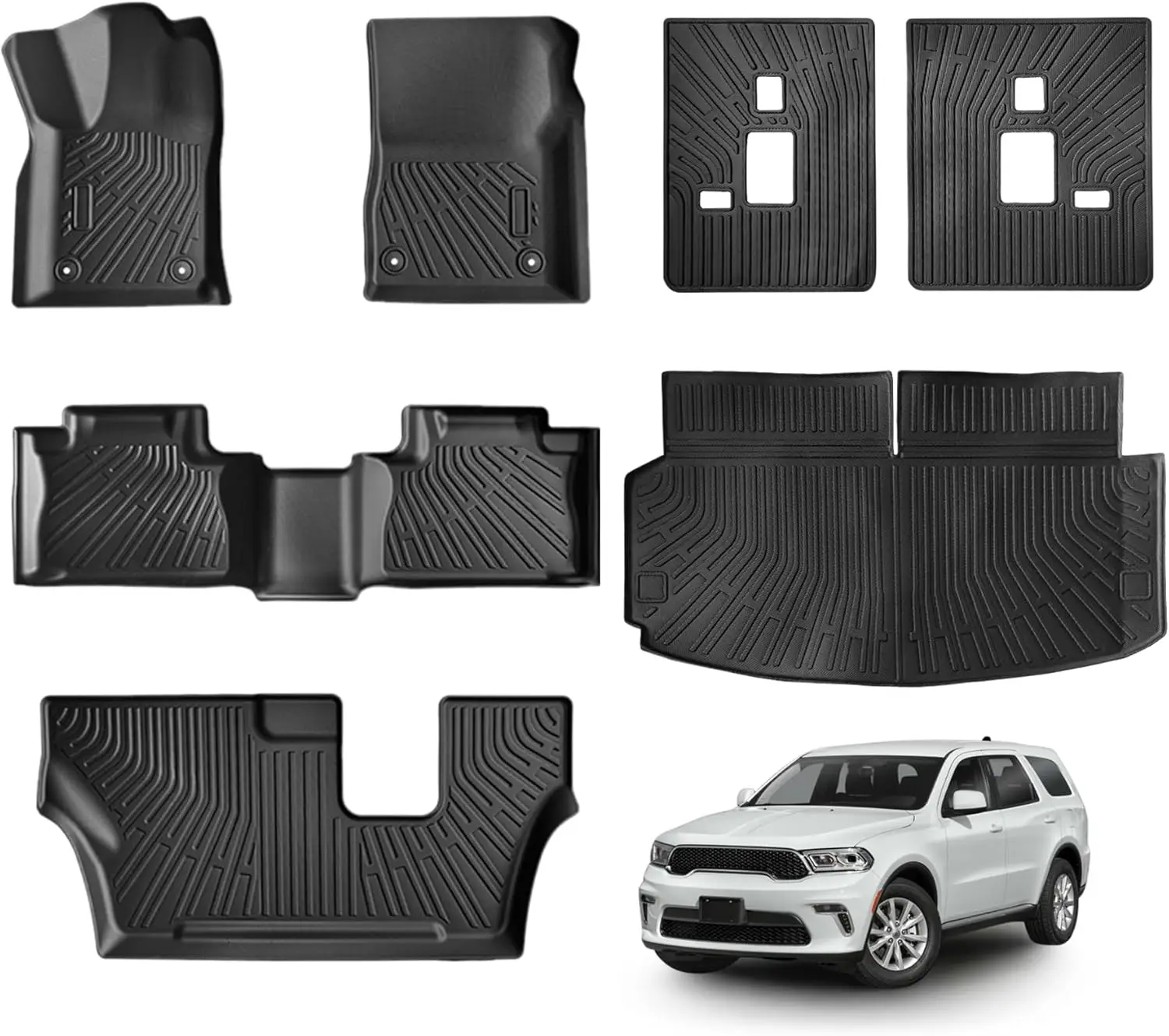 

All-Weather Floor Mats and Cargo Liner for 7 Seats Cars, TPE, Waterproof, 2016-2026