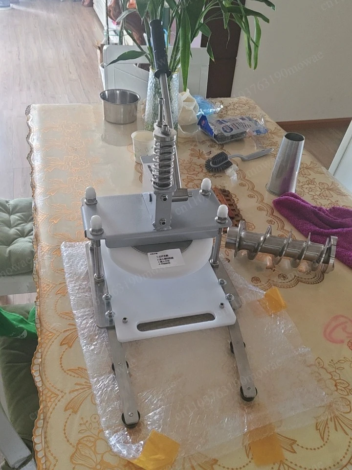 25CM Manual Pizza Former Dough Press Machine Stainless Steel Dough Flattening Machine Commercial Food Processor