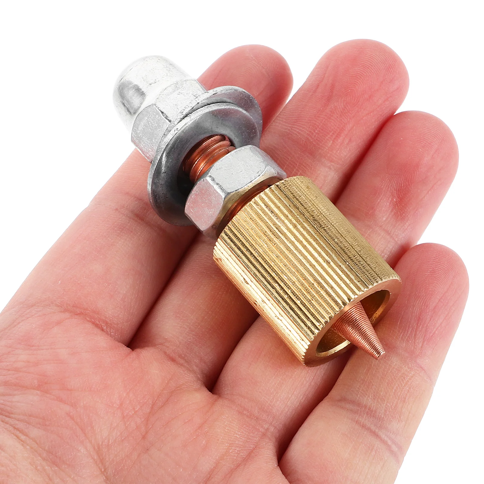 2Pcs Car Dent Puller Sheet Metal Repair Clamp Heads Copper Collet Chuck Welding Stud Repair Automotive Bodywork Tool Accessories