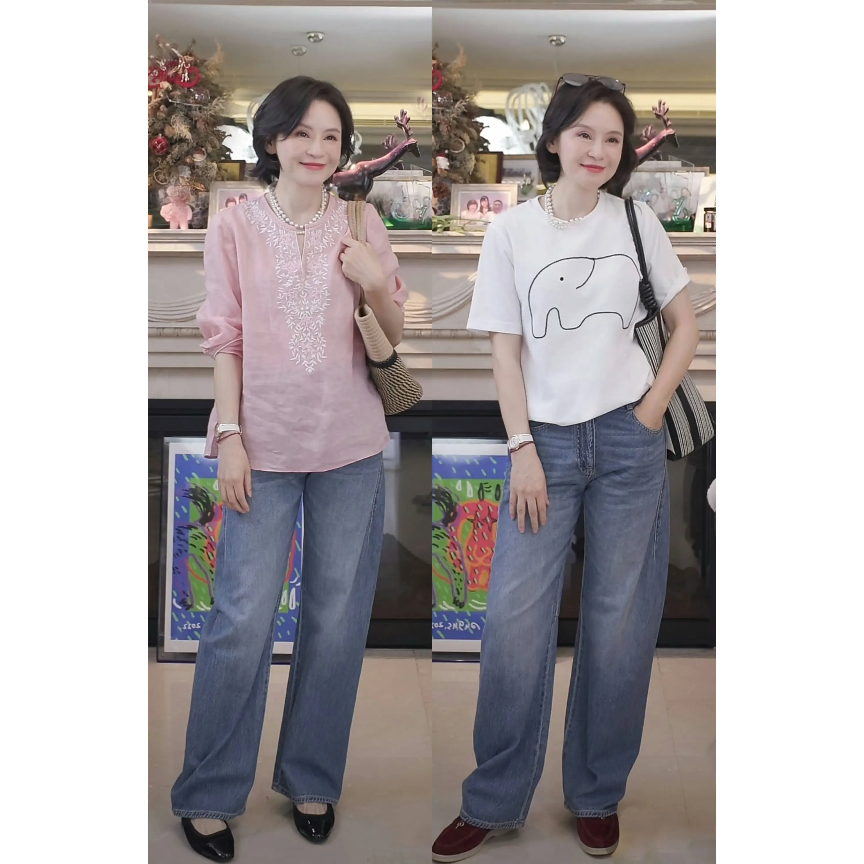 

РуйенКо. Летние джинсовые брюки с высокой талией из хлопка и лиоцелла, универсальные прямые повседневные брюки для женщин, осенняя мода