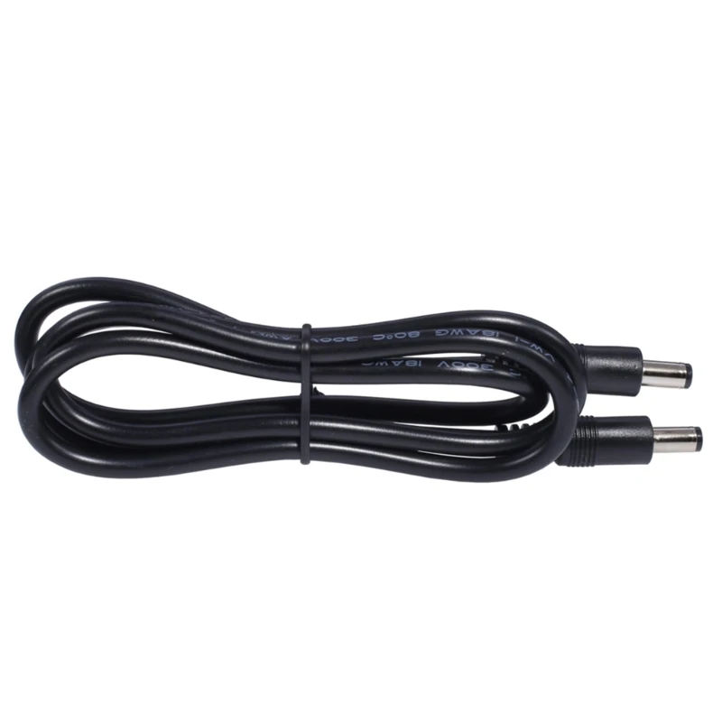 DC5521 to DC5521 Cable Cord,18AWG DC5.5m 2.1mm Male Plug to Male Power Supply Adapter Wire for LED Light Speaker