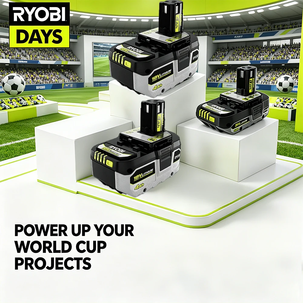 Premium Grade RYOBI 18V ONE + 4.0/6.0/8.0Ah Li-ion Battery – OEM Spec, Overcharge Protection, Durable & Reliable.