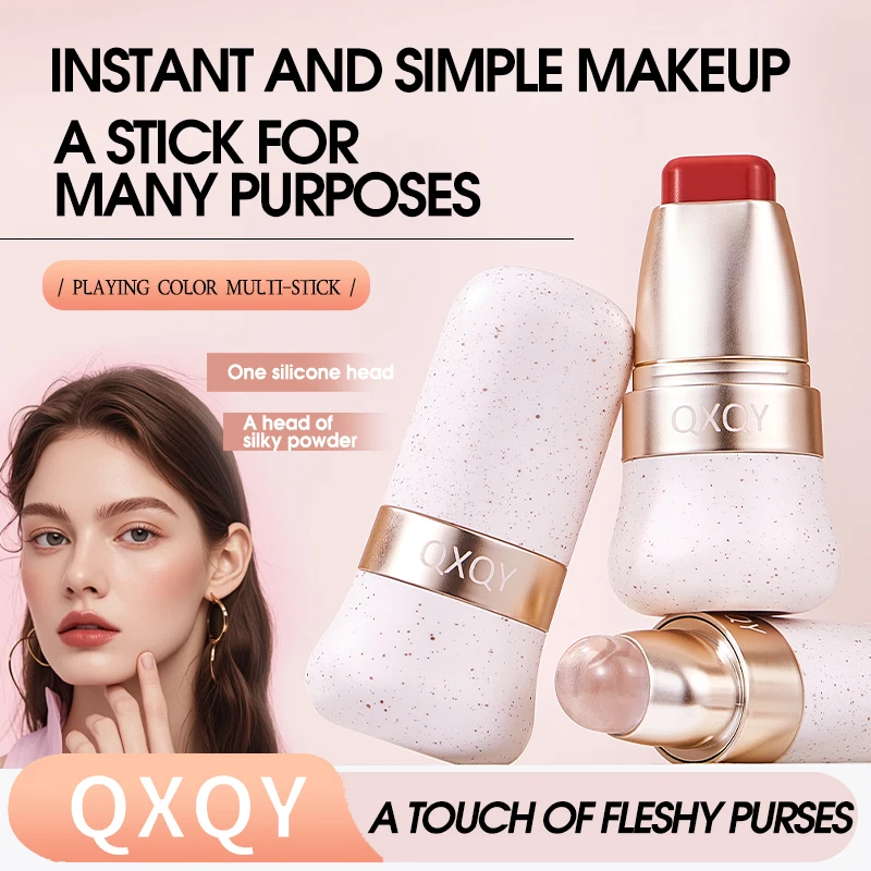 بودرة أحمر الشفاه للوجه، عصا أحمر الخدود الخفيفة، بودرة مكياج أحمر الخدود، ملمع الشفاه، ملمع الشفاه اثنان في واحد، مكياج متاح #5