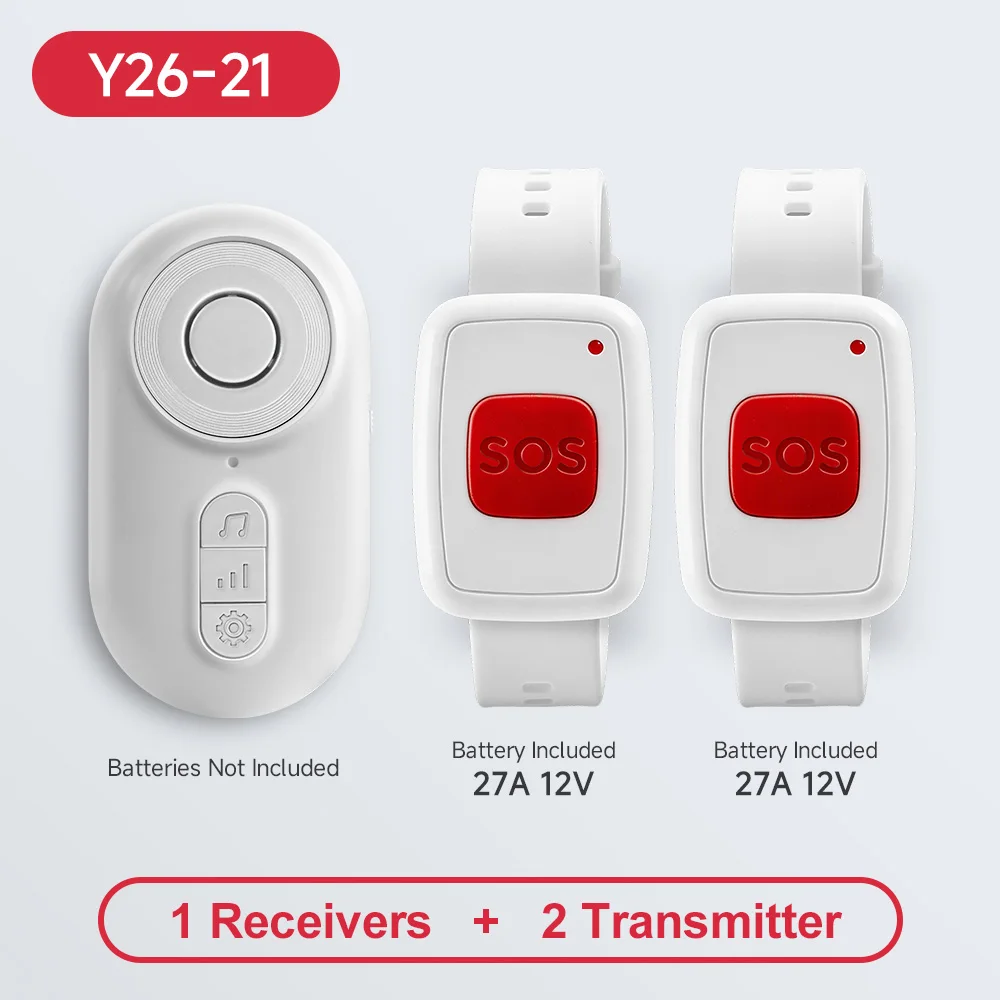 Eenvoudige SOS-horloge- en vibratiepagerkit |   Oude-eren veiligheidswaarschuwingssysteem |   Zorgverlener Persoonlijke oproepknop Monitor Thuis