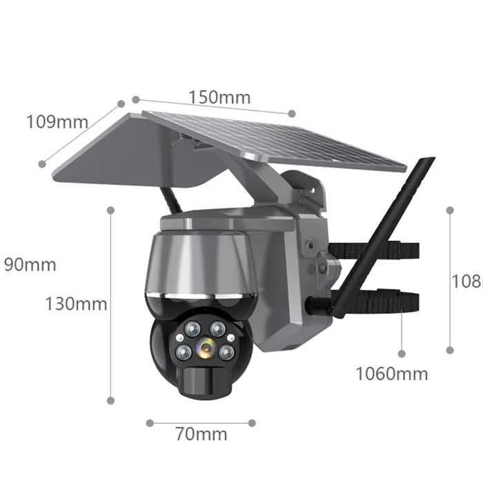 4G Tf Card 1080P Ip Camera Wifi Solar Panel Battery Security Camera Waterproof Outdoor Cctv Camera 8