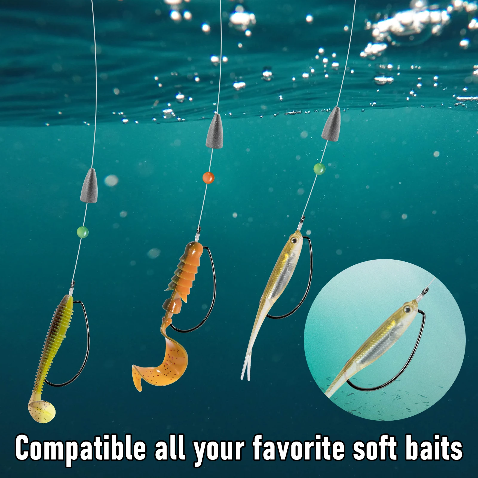 20/30 قطعة EWG السنانير باس الصيد هوك دودة هوك اضافية واسعة الفجوة سويم هوك ل تكساس تلاعب كارولينا الحفارات المياه المالحة # 10- # 5/0 #4