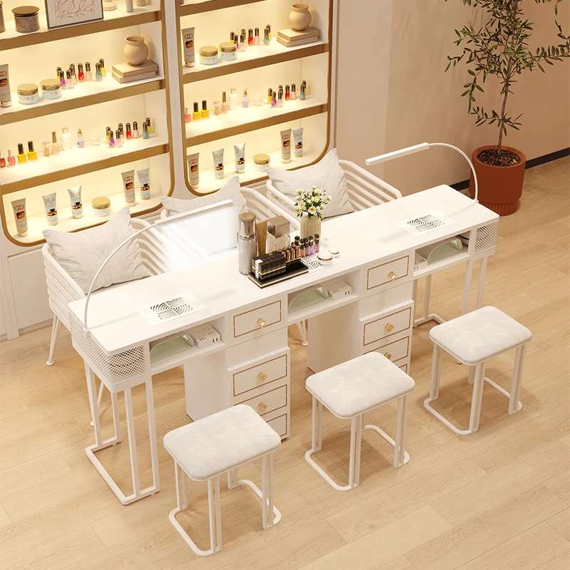 

Italian Minimalist Nail Table With Dust Collector Design Modern Multifunctional Nail Table Premium Beauty Table Ongle Furniture