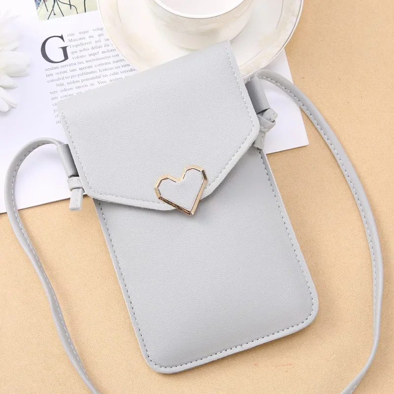 Universal PU Leather Cell Phone Bag Shoulder Pocket Wallet Pouch Case Neck Strap for Samsung S10 for IPhone 12 11 Huawei P30 V20