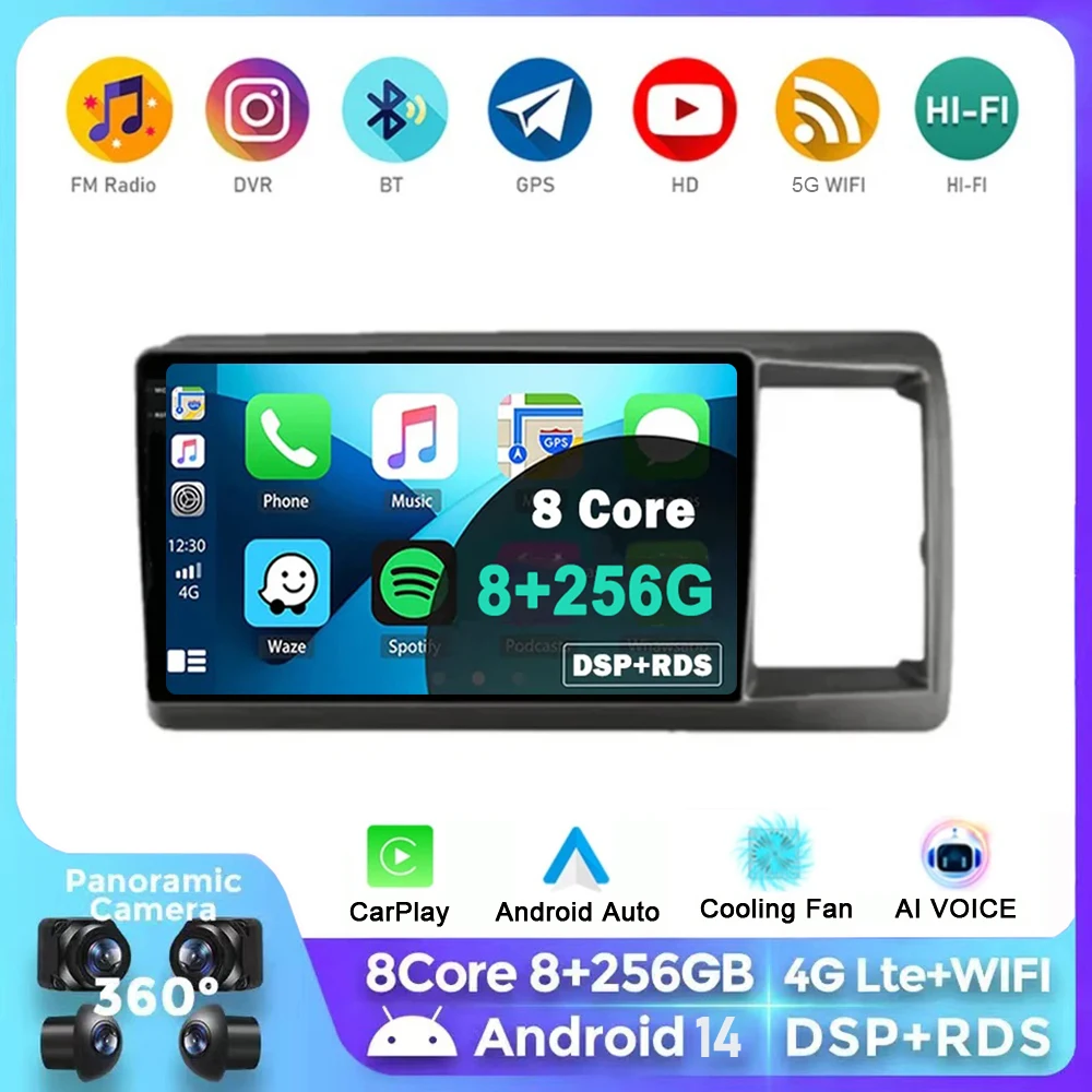 Android 14 For Honda Crossroad 2007 2008 2009 2010 Right hand driver Car Radio Multimedia Video Player Navigation GPS 4G WIFI