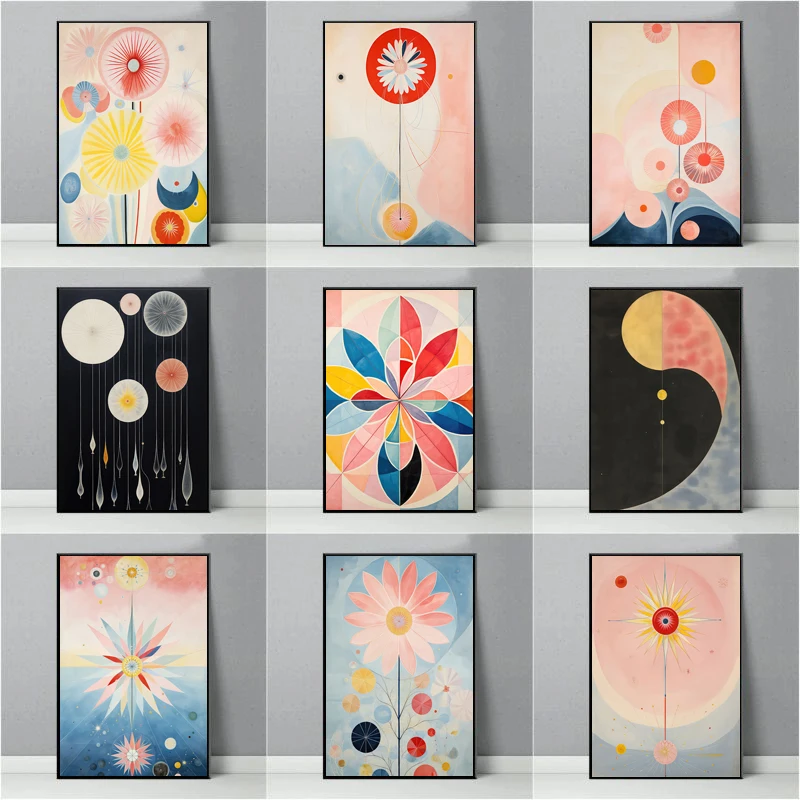 Hilma Af Klint Bohemian Modern Fashion Abstraction Posters Prints Canvas Painting Wall Art Picture Museum Living Room Home Decor