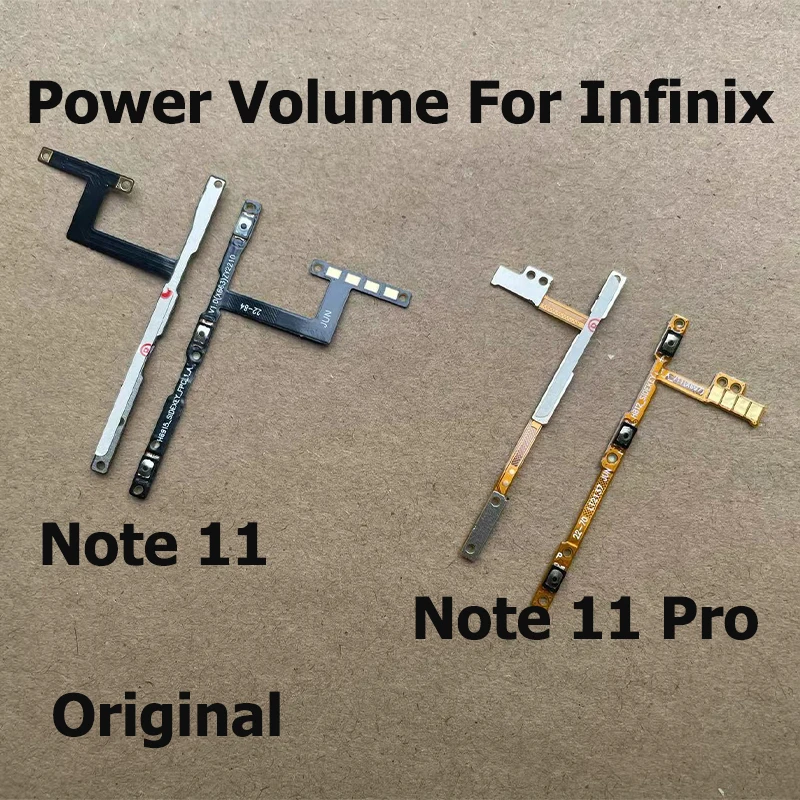 For Infinix Note 11 Pro Power Volume Button Flex Cable Side Key Switch ON OFF Control Button X663 X697