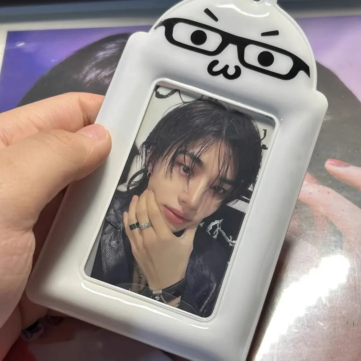 Neuer Niedlicher Fotokartenhalter Kpop Star Sleeve PC-Halter Schlüsselanhänger 3-3,5 Zoll Album Idol Fotokarte Kleine Kartenaufbewahrung – Detail 5