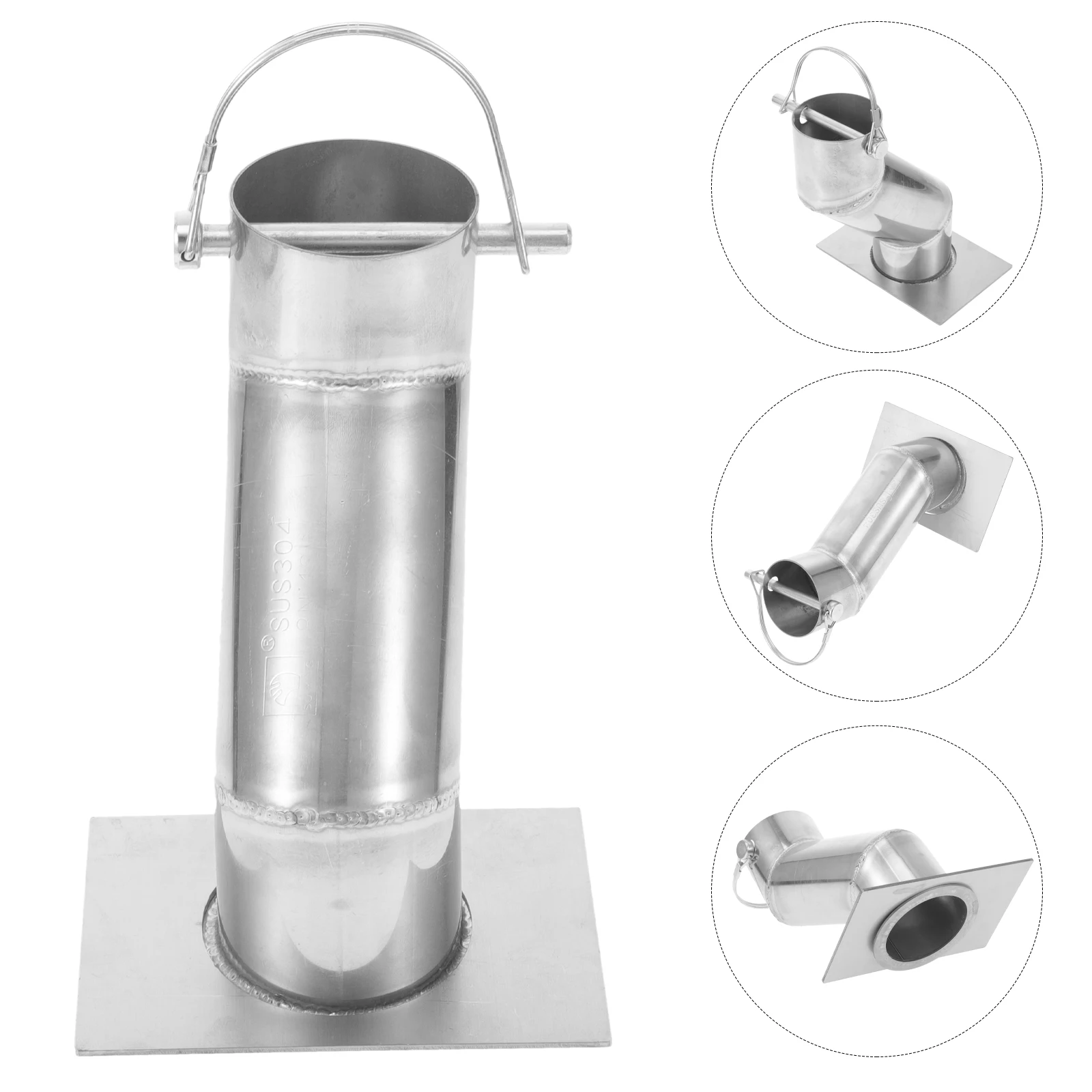 Adapter do łańcucha deszczowego ze stali nierdzewnej, metalowe złącze odpływu wody deszczowej do ogrodu, domu, świątyni, akcesoria zewnętrzne do łańcucha deszczowego - 1 sztuka