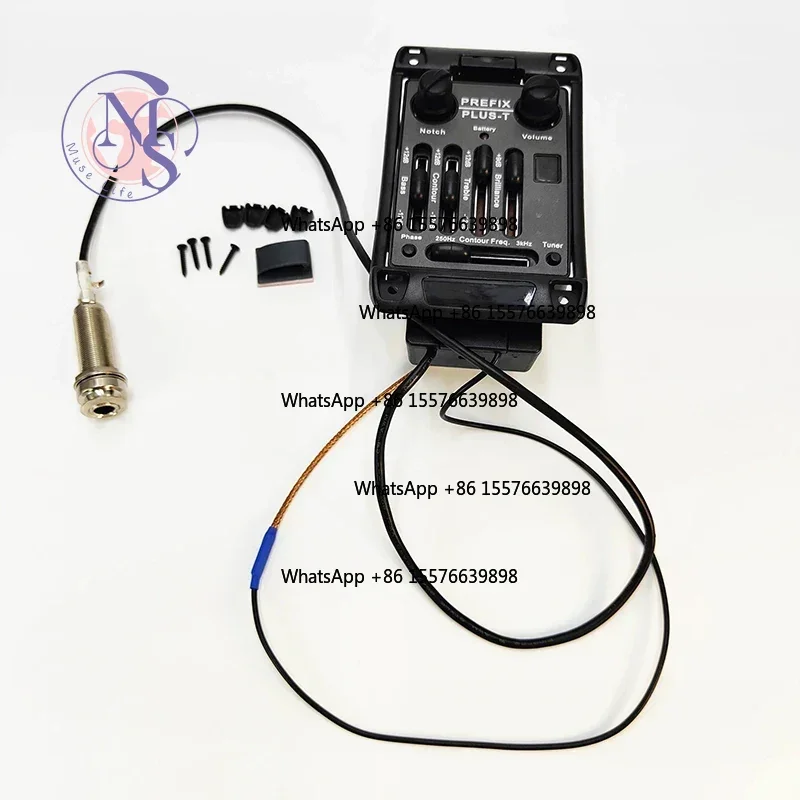 Folk Acoustic Guitar Pickup System, Built-in EQ and Chromatic Tuner for Acoustic Guitar