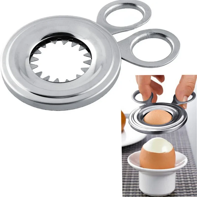 Durable Convenient Hard-boiled Egg Shell Topper Snipper Cutter Stainless Steel Opener Essential Cooking Utensil Home Egg Cookie