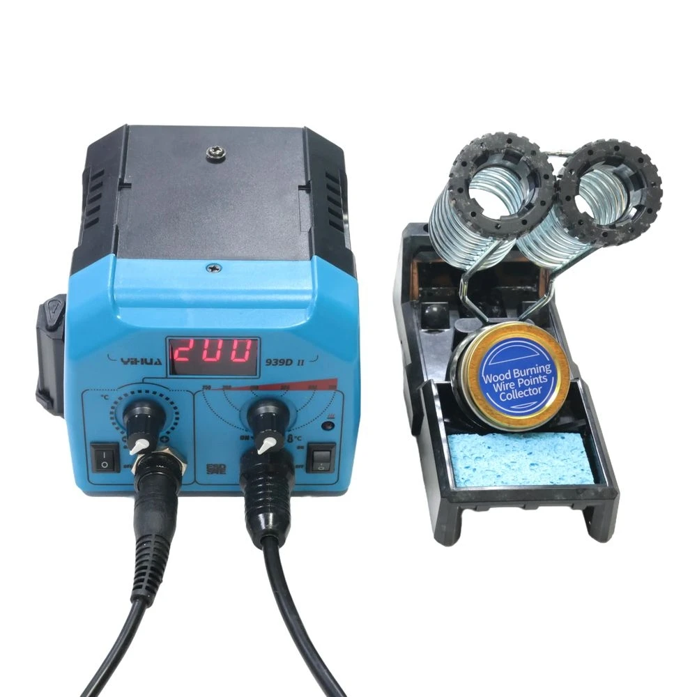 

YIHUA 939D II Digital Branding Iron Station Dual Handle for Crafting & Electronic Soldering