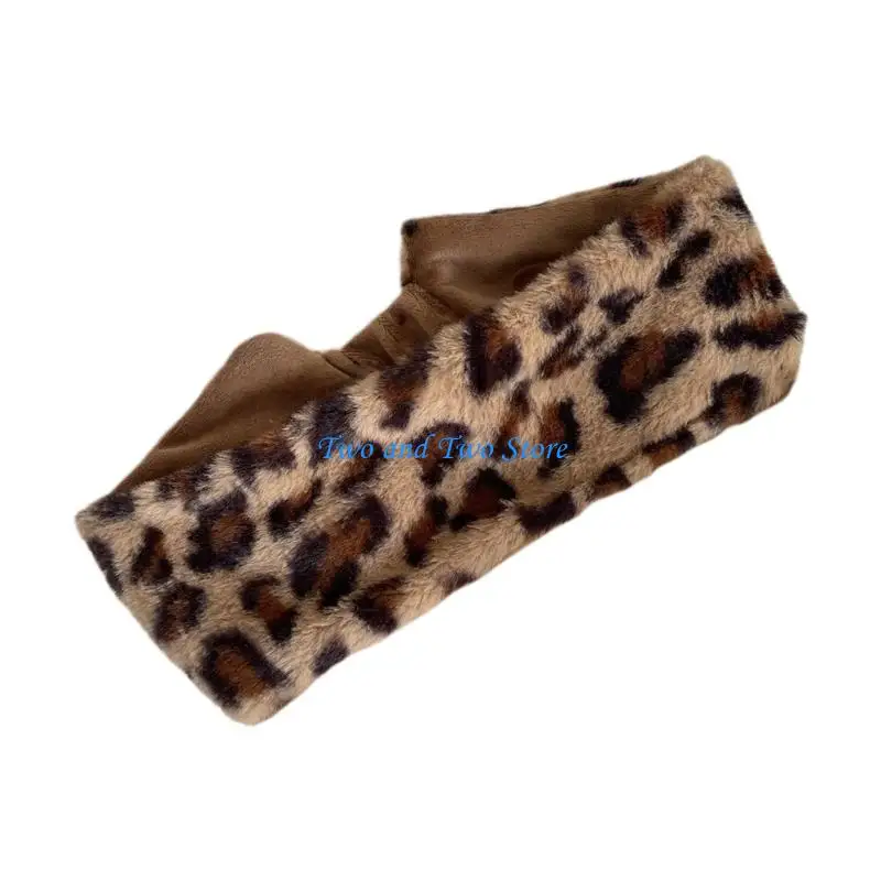 

HX6F Easy Wear Plush Headbands Plush Fuax Furs Elastic Headbands for Sports Makeup Gym Home Comfortable