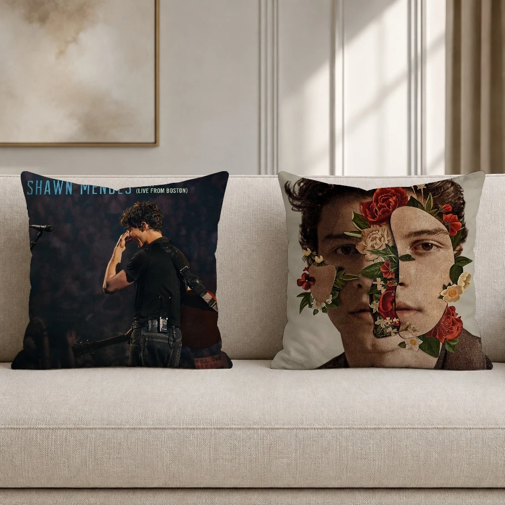 Singer S-Shawn M-Mendes Ruin Pillow Case Plush Pillow Cases Home Decoration Pillow Cover for Sofa Bed Chair Living Room
