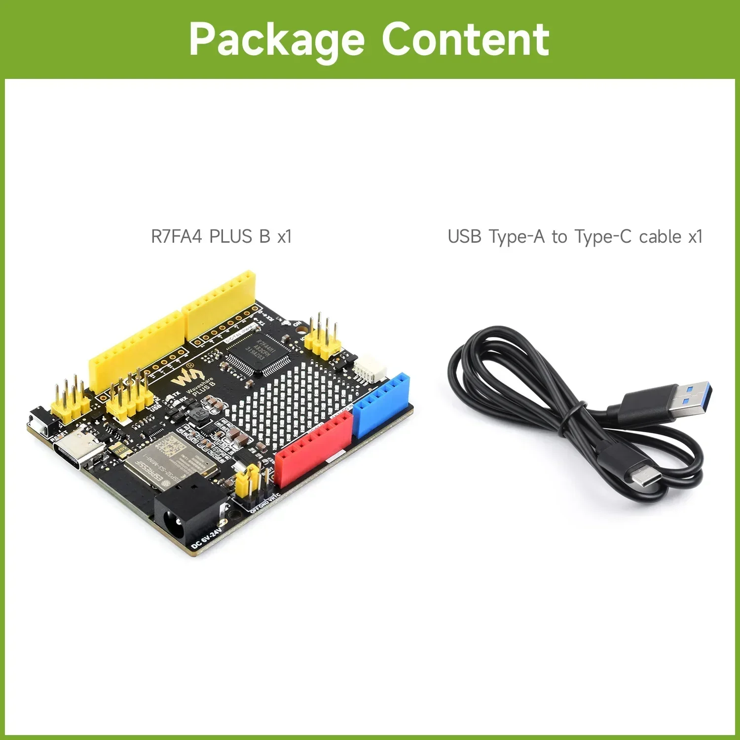 Carte de développement Waveshare R7FA4 PLUS B, basée sur R7FA4M1AB3CFM, compatible avec Arduino UNO R4 WiFi, équipée d'un ESP32-S3FN8