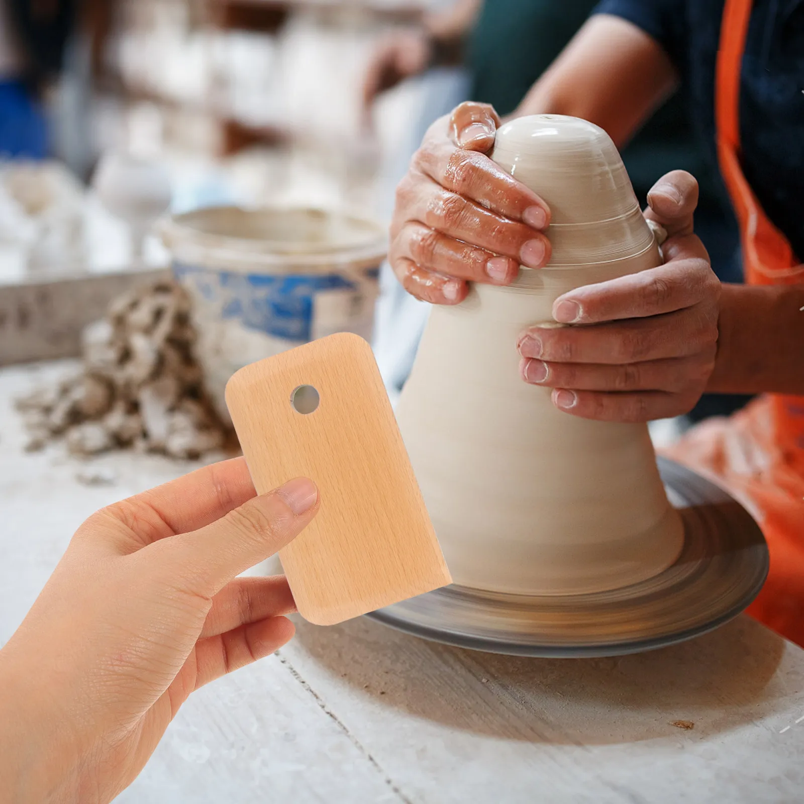 

7Pcs Pottery Carving Tools Set Clay Sculpting Kit for Shaping Scraping Polymer Clay Craft Supplies Pottery Trimming Tools