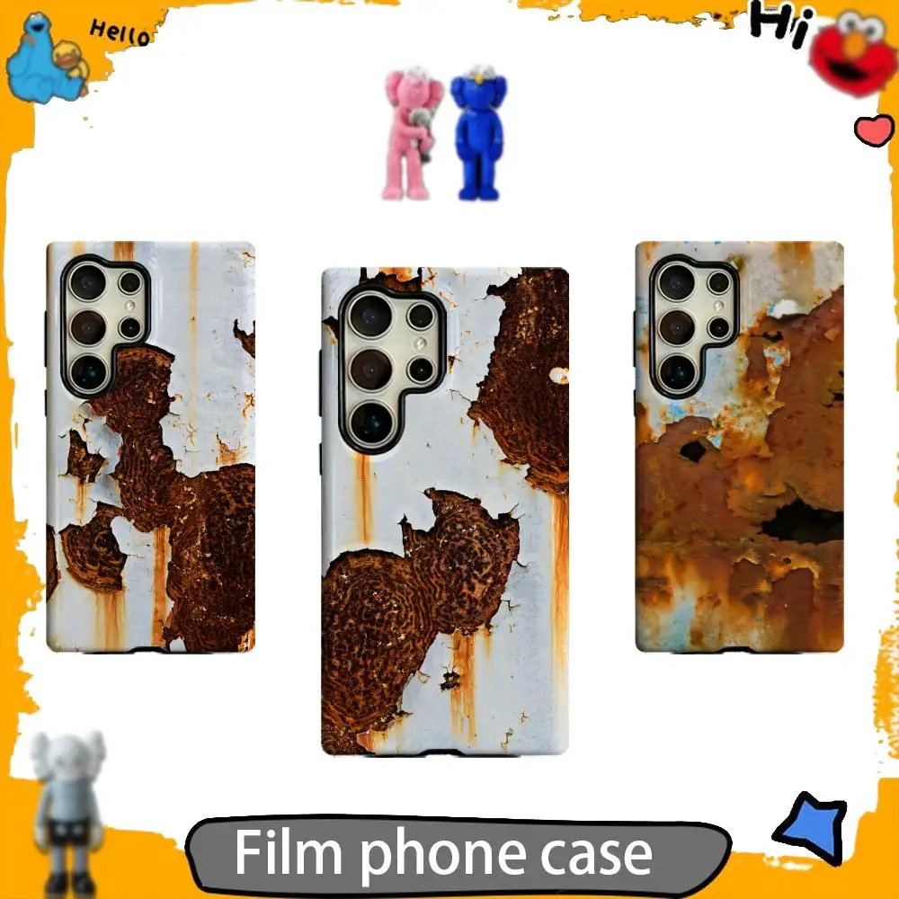 FASHION Rust stains Phone Case 2-in-1 Glossy shell For Samsung S26 S25 S24 S23 S22 S21 Plus Ultra A16