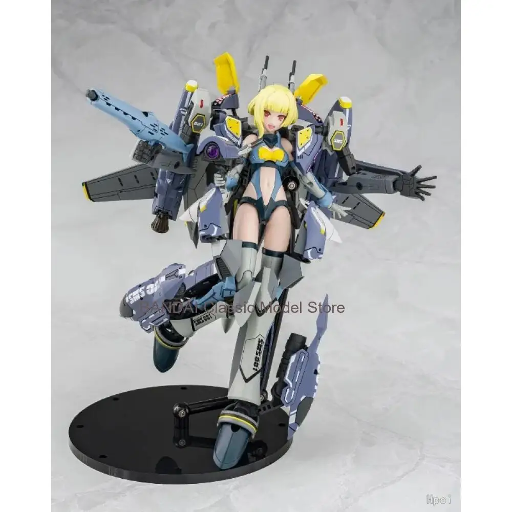 Aoshima V.F.G. Triple SKU Model Kit, Macross MC-18 MC-11 MC-08 Variable Fighter Girls, Assemble Transformable Articulated Figure