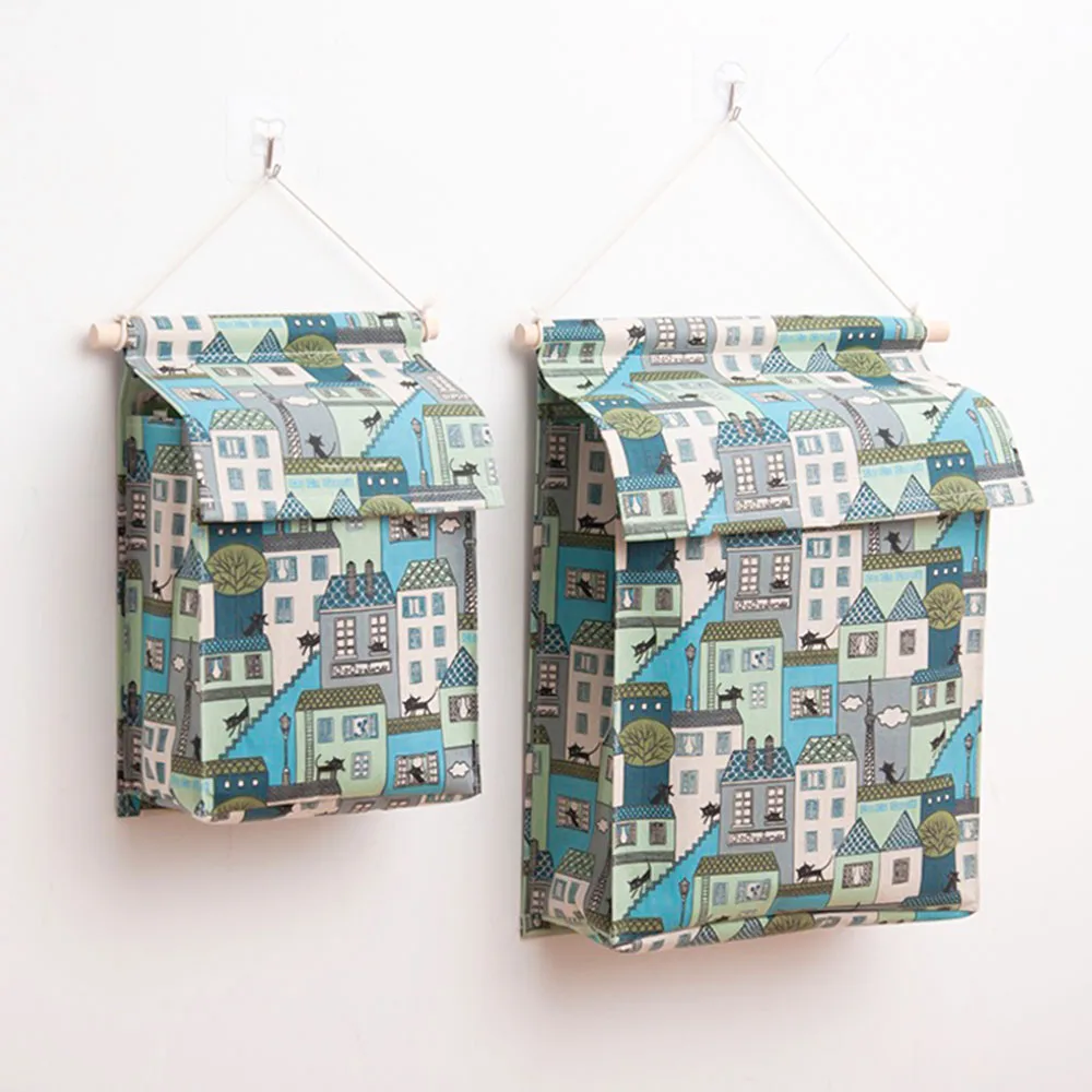 Nordic Small House Series Vintage Patchwork Painting Hemp Cotton Linen Fabrics Sewing Textiles Manual Craft Cloth DIY Materials