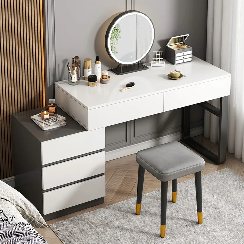 Dressing bedroom small apartment makeup storage cabinet integrated table