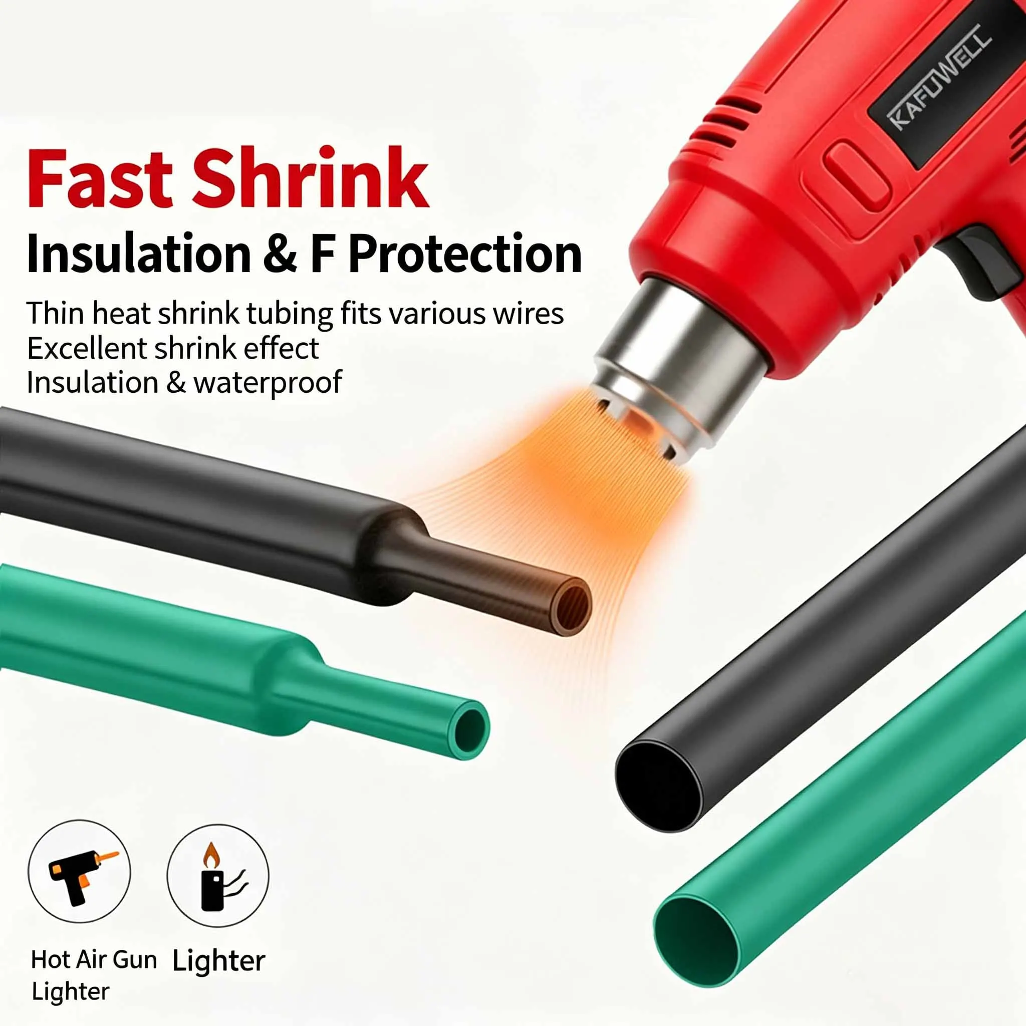 Heat-shrink Tubing Kit Cable Repair Thermoresistant Tube Heat Shrink Wrapping Electrical Wire Cable Insulation Sleeve Protector