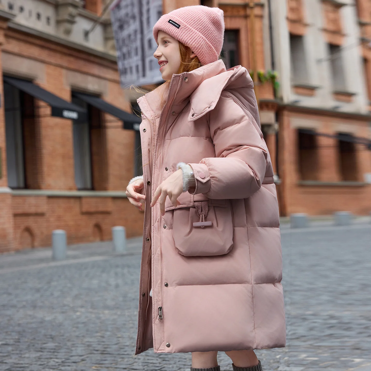 Russian Children Girl Winter Duck Down Jacket Young Teenagers Girl Hooded Waterproof Puffer Jackets Thicken Warm 4-14Y Girl Coat