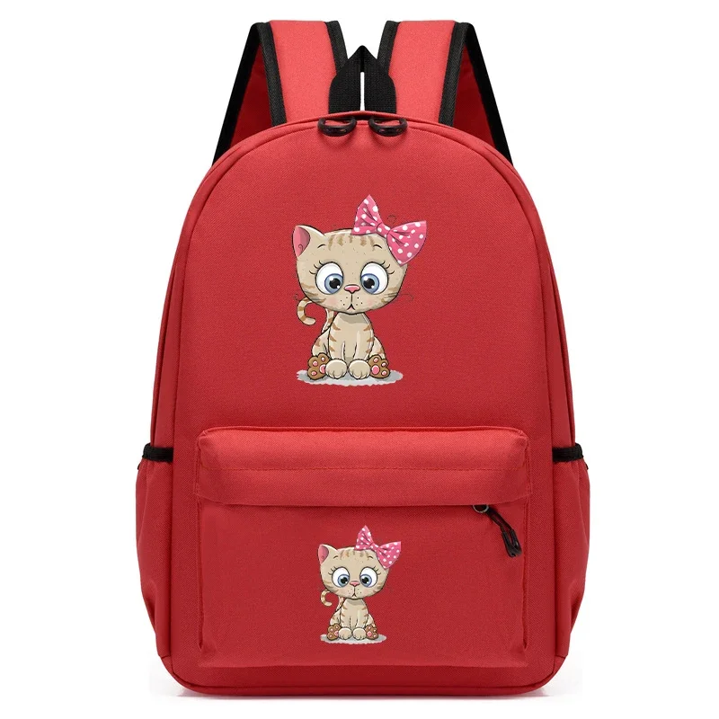 Tas sekolah dasar, tas sekolah motif kartun kucing, lucu, tas sekolah anak perempuan, tas buku, tas sekolah anak perempuan kucing