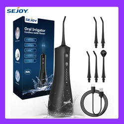 SEJOY Dental Oral Irrigator USB Rechargeable Teeth Cleaner Portable Dental Water Flosser 5 Modes IPX7 Mouth Washing Machine