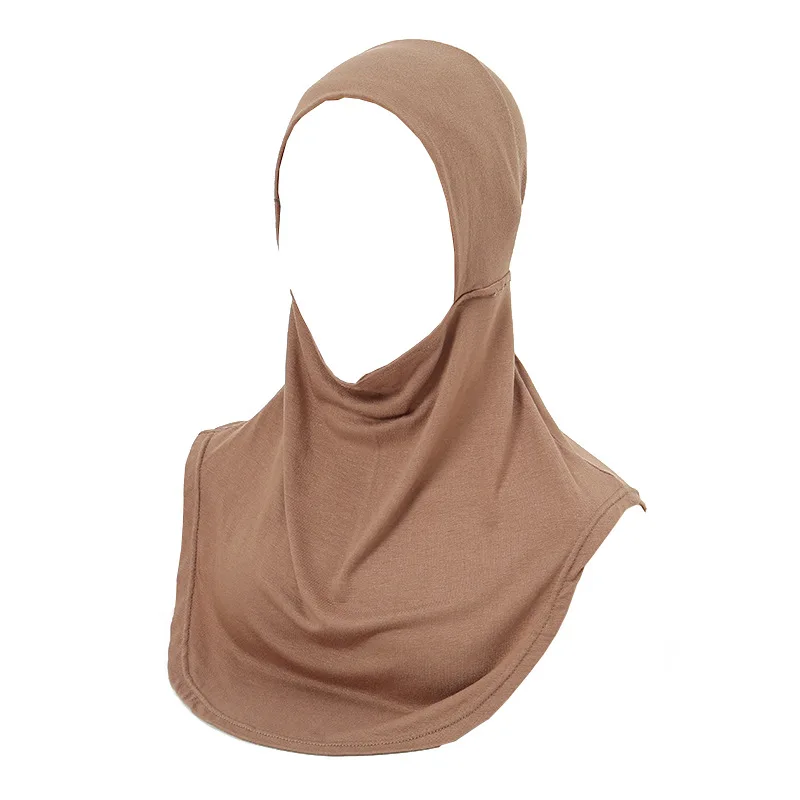 

Hot-selling Big Pullover Cap Mercerized Cotton Bottoming Cap New Solid Color Soft Bottoming Headscarf Cap Satin Hijabs