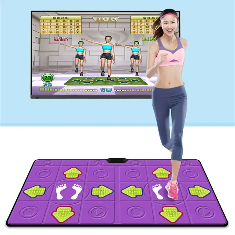 15 مللي متر متوهجة تدليك الحركة الاستشعار الرقص بطانية الرقص حصيرة اليوغا الكمبيوتر تلفزيون اللعب ألعاب اللياقة البدنية ، الإحساس الجسم 2 جهاز تحكم عن بعد