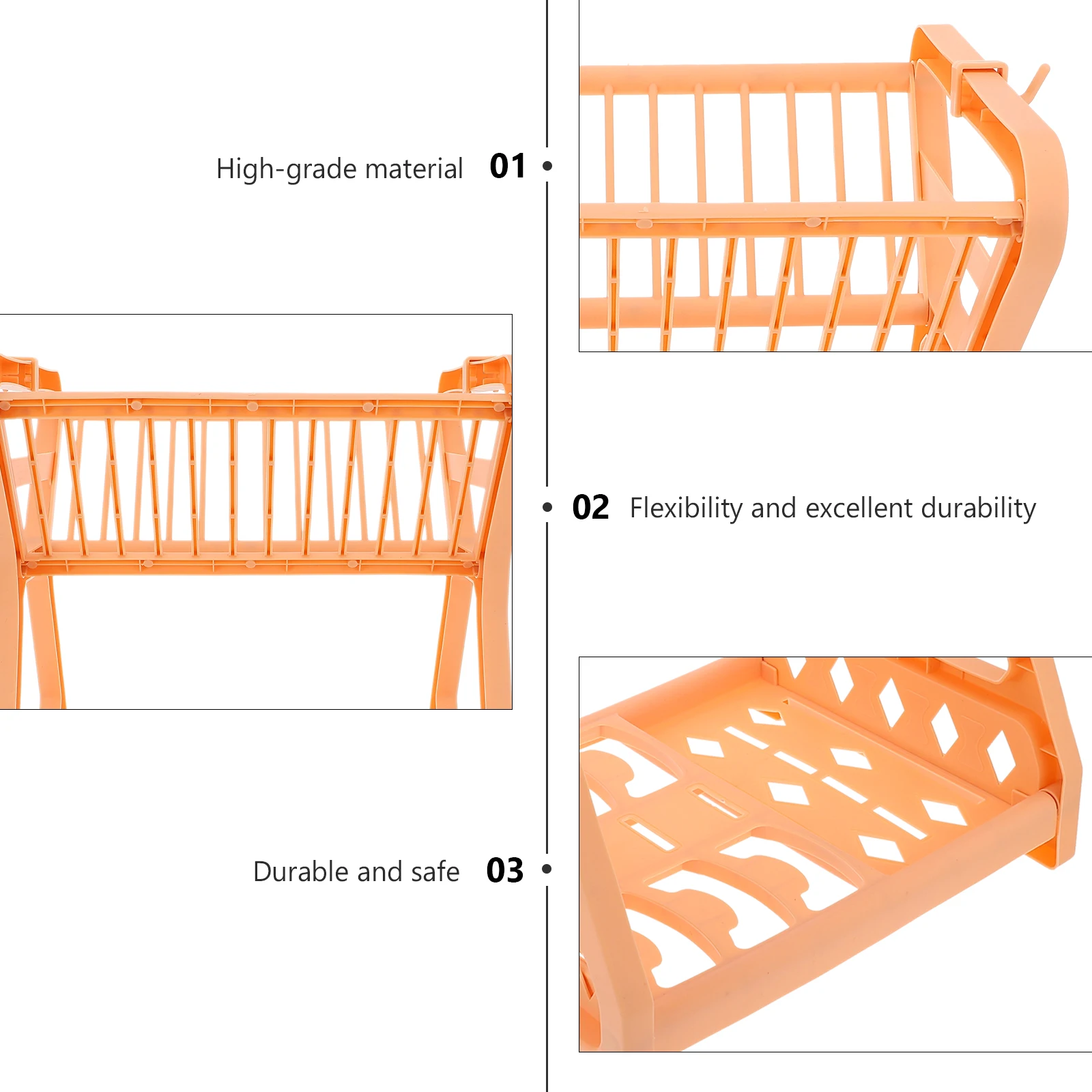

1Pcs Multi-Function Kitchen Dish Rack Dual-Layer Draining Plate Bowl Holder Storage Shelf Organizer for Home Home Storage Shelf