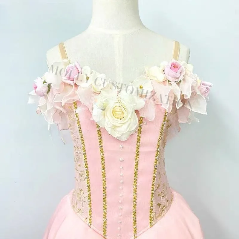 2025 New Tchaikovsky Flowers Waltz Nutcracker Variation Ballet Performance Long Dress Customized for Adults and Children