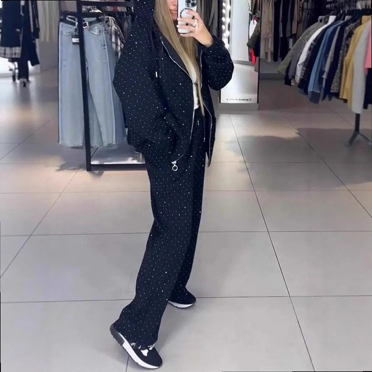 Women's 2 Piece Matching Set Zip Up Hoodie Sweatshirt and Jogger Pants Casual Lounge Tracksuit