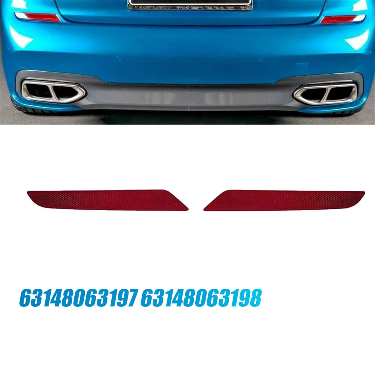 

A13Z_Правый задний отражатель накладки 63148063198 Для BMW 7-й серии G11 G12