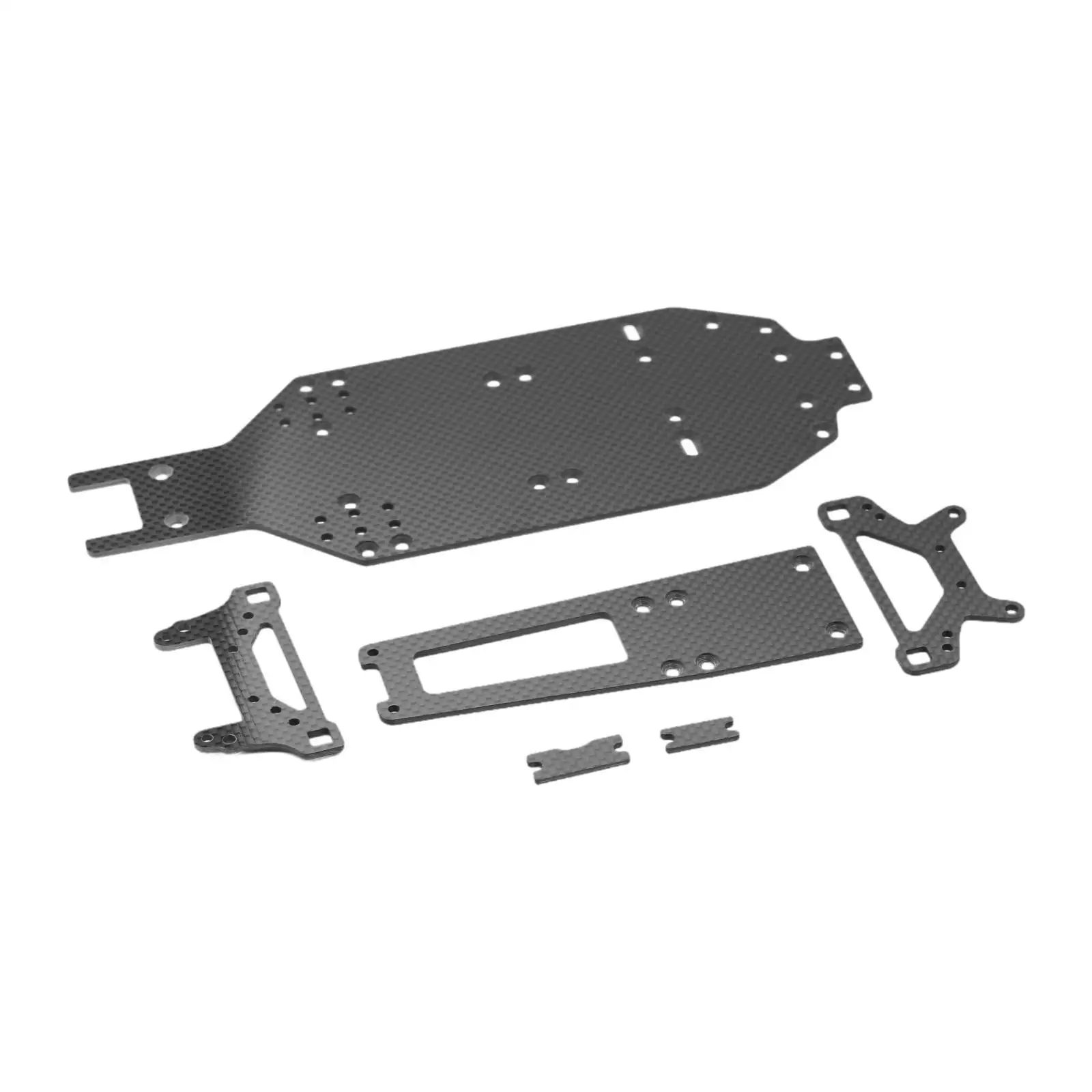 1: 10 Reemplazo de fibra de carbono RC Chasis de coche RC Placa de chasis inferior de coche RC Accesorio de actualización de coche para vehículos de coche de Hobby RC de juguete