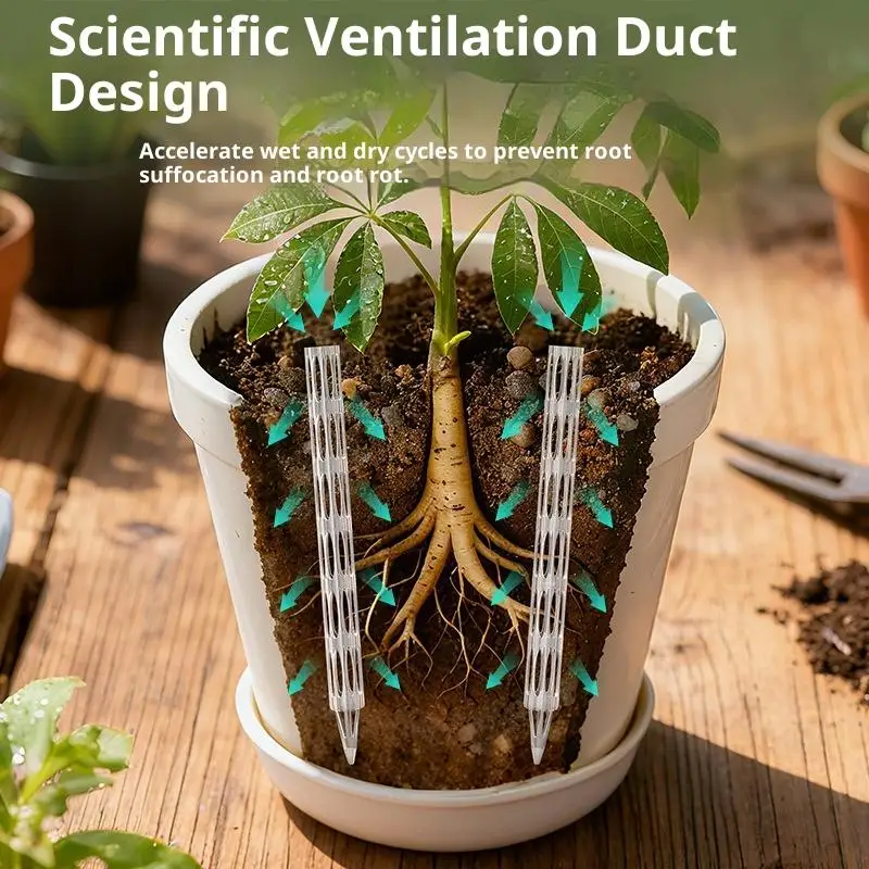 1/5/10PCS Flower Pot Ventilation Pipe Anti-aging Root Control Anti Stuffiness Root Rot Dry And Wet Circulation Artifact